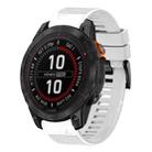 For Garmin Fenix 7X Pro 51mm Quick Release 26mm Silicone Watch Band(White) - 1