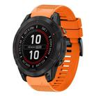 For Garmin Fenix 7X Pro 51mm Quick Release 26mm Silicone Watch Band(Orange) - 1