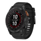 For Garmin Fenix 7X Pro 51mm Quick Release 26mm Silicone Watch Band(Black) - 1