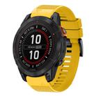 For Garmin Fenix 7X Pro 51mm Quick Release 26mm Silicone Watch Band(Yellow) - 1