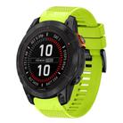 For Garmin Fenix 7X Pro 51mm Quick Release 26mm Silicone Watch Band(Lime Green) - 1