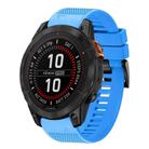 For Garmin Fenix 7X Pro 51mm Quick Release 26mm Silicone Watch Band(Sky Blue) - 1