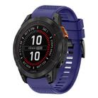 For Garmin Fenix 7X Pro 51mm Quick Release 26mm Silicone Watch Band(Midnight Blue) - 1