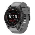 For Garmin Epix Pro 51mm Quick Release 26mm Silicone Watch Band(Grey) - 1