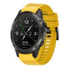 For Garmin D2 Delta PX Quick Release 26mm Silicone Watch Band(Yellow) - 1