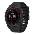 For Garmin Fenix 7X Quick Release 26mm Silicone Watch Band(Black) - 1