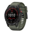 For Garmin Fenix 7X Quick Release 26mm Silicone Watch Band(Army Green) - 1