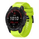 For Garmin Fenix 7X Quick Release 26mm Silicone Watch Band(Lime Green) - 1