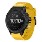 For Garmin Tactix Delta Quick Release 26mm Silicone Watch Band(Yellow) - 1