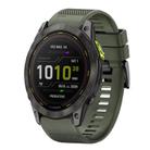 For Garmin Enduro 2 Quick Release 26mm Silicone Watch Band(Army Green) - 1