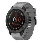For Garmin Fenix 6X Quick Release 26mm Silicone Watch Band(Grey) - 1