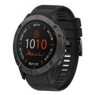 For Garmin Fenix 6X Pro Quick Release 26mm Silicone Watch Band(Black) - 1