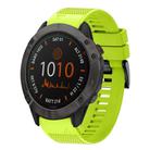 For Garmin Fenix 6X Pro Quick Release 26mm Silicone Watch Band(Lime Green) - 1
