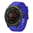 For Garmin Fenix 6X Pro Quick Release 26mm Silicone Watch Band(Dark Blue) - 1
