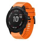 For Garmin Fenix 6X Sapphire Quick Release 26mm Silicone Watch Band(Orange) - 1