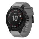 For Garmin Fenix 6X Sapphire Quick Release 26mm Silicone Watch Band(Grey) - 1