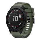 For Garmin Fenix 6X Sapphire Quick Release 26mm Silicone Watch Band(Army Green) - 1