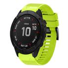For Garmin Fenix 6X Sapphire Quick Release 26mm Silicone Watch Band(Lime Green) - 1