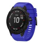 For Garmin Fenix 6X Sapphire Quick Release 26mm Silicone Watch Band(Dark Blue) - 1