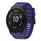 For Garmin Fenix 6X Sapphire Quick Release 26mm Silicone Watch Band(Midnight Blue) - 1