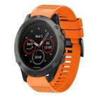 For Garmin Fenix 5X Sapphire Quick Release 26mm Silicone Watch Band(Orange) - 1