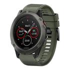 For Garmin Fenix 5X Sapphire Quick Release 26mm Silicone Watch Band(Army Green) - 1