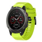 For Garmin Fenix 5X Sapphire Quick Release 26mm Silicone Watch Band(Lime Green) - 1