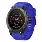 For Garmin Fenix 5X Sapphire Quick Release 26mm Silicone Watch Band(Dark Blue) - 1