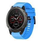 For Garmin Fenix 5X Sapphire Quick Release 26mm Silicone Watch Band(Sky Blue) - 1