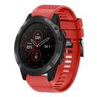 For Garmin Fenix 5X Plus Quick Release 26mm Silicone Watch Band(Red) - 1