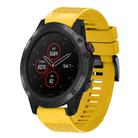 For Garmin Fenix 5X Plus Quick Release 26mm Silicone Watch Band(Yellow) - 1