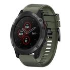 For Garmin Fenix 5X Plus Quick Release 26mm Silicone Watch Band(Army Green) - 1