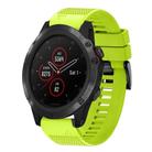 For Garmin Fenix 5X Plus Quick Release 26mm Silicone Watch Band(Lime Green) - 1