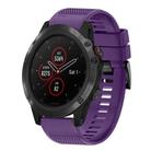 For Garmin Fenix 5X Plus Quick Release 26mm Silicone Watch Band(Purple) - 1