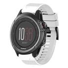 For Garmin Fenix 3 Quick Release 26mm Silicone Watch Band(White) - 1