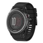 For Garmin Fenix 3 Quick Release 26mm Silicone Watch Band(Black) - 1