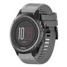 For Garmin Fenix 3 Quick Release 26mm Silicone Watch Band(Grey) - 1