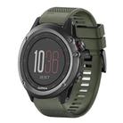 For Garmin Fenix 3 Quick Release 26mm Silicone Watch Band(Army Green) - 1