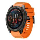 For Garmin Fenix 8 AMOLED 51mm Quick Release 26mm Silicone Watch Band(Orange) - 1