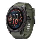 For Garmin Fenix 8 AMOLED 51mm Quick Release 26mm Silicone Watch Band(Army Green) - 1