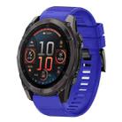 For Garmin Fenix 8 AMOLED 51mm Quick Release 26mm Silicone Watch Band(Dark Blue) - 1