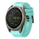 For Garmin Fenix 8 MIP 51mm Quick Release 26mm Silicone Watch Band(Mint Green) - 1