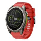 For Garmin Fenix 8 MIP 51mm Quick Release 26mm Silicone Watch Band(Red) - 1