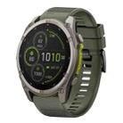 For Garmin Fenix 8 MIP 51mm Quick Release 26mm Silicone Watch Band(Army Green) - 1