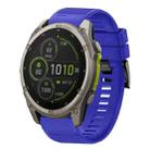 For Garmin Fenix 8 MIP 51mm Quick Release 26mm Silicone Watch Band(Dark Blue) - 1