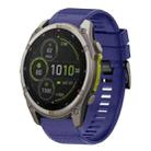 For Garmin Fenix 8 MIP 51mm Quick Release 26mm Silicone Watch Band(Midnight Blue) - 1