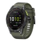 For Garmin Enduro 3 Quick Release 26mm Silicone Watch Band(Army Green) - 1