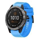 For Garmin Fenix 7 22mm Quick Release Silicone Watch Band(Sky Blue) - 1