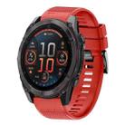 For Garmin Fenix 8 AMOLED 47mm Quick Release 22mm Silicone Watch Band(Red) - 1