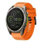 For Garmin Fenix 8 MIP 47mm Quick Release 22mm Silicone Watch Band(Orange) - 1